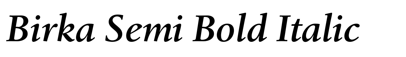 Birka Semi Bold Italic
